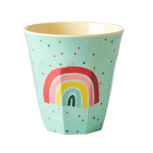 Rice bicchiere Arcobaleno e Pois verde