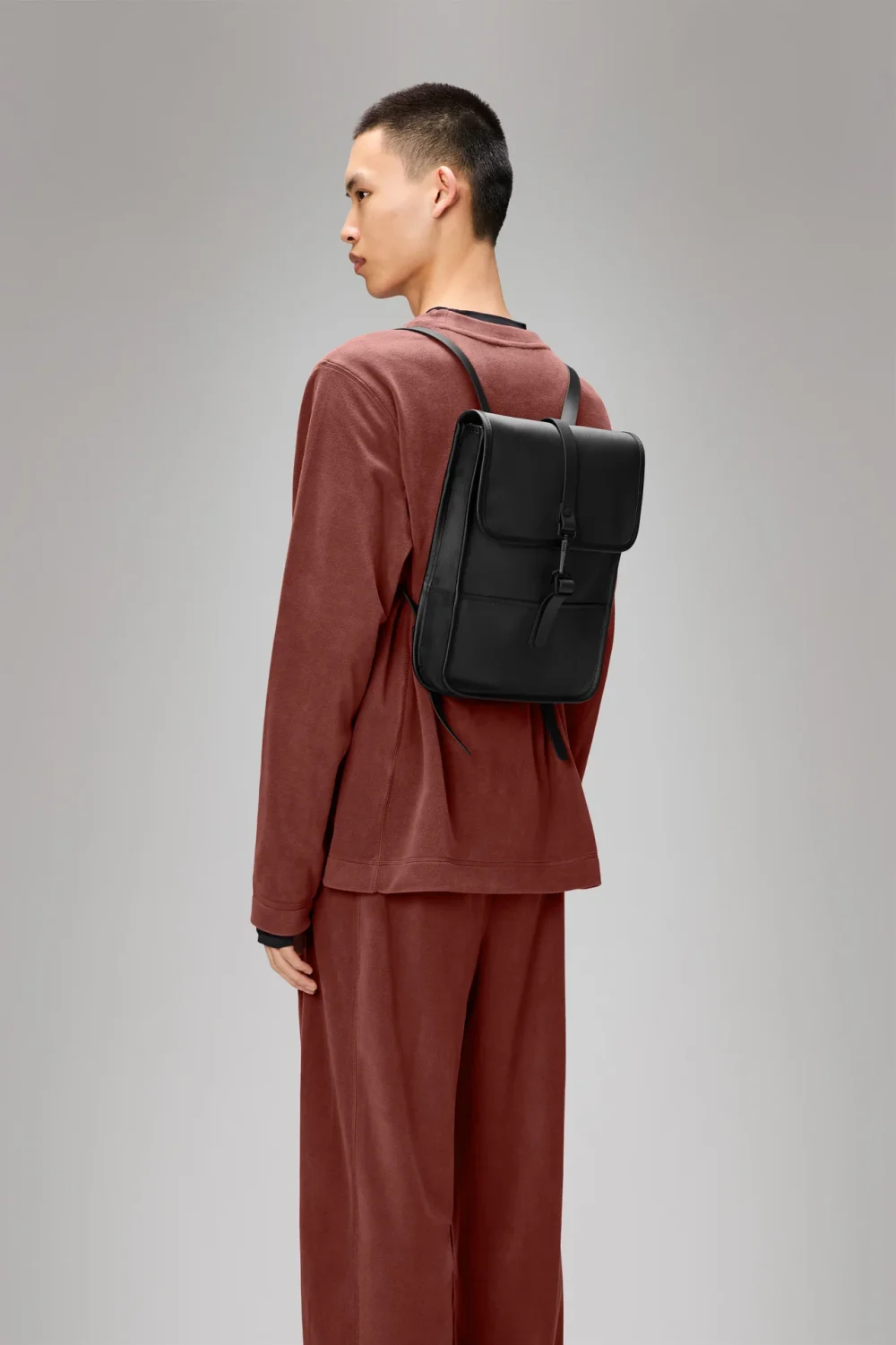 Rains Backpack Zaino Micro Nero Grain - immagine 2