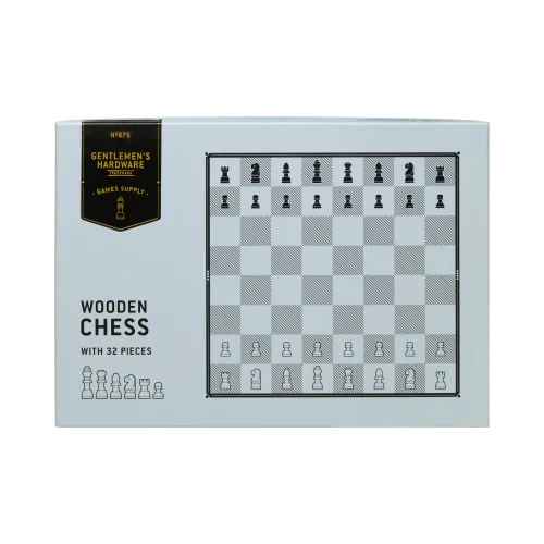 Gentlemen's Hardware Acacia Wood Chess Set - Scacchi in legno