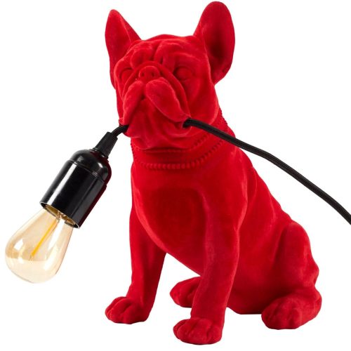 Lampada Bulldog Velvet Rossa