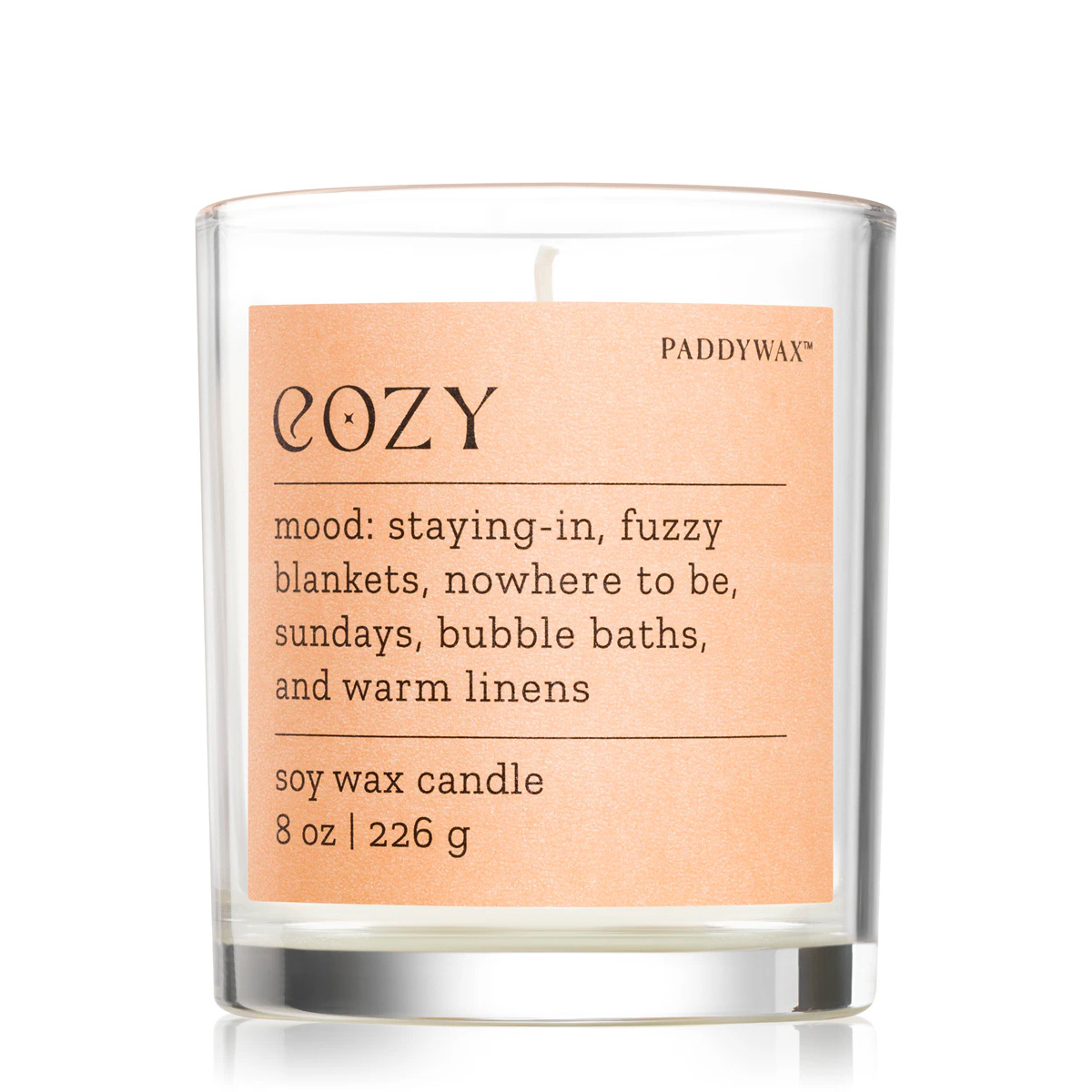 Paddywax Candela Mood Candle Cozy - Cashmere e Iris